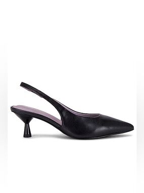 SEYCHELLES Brooklyn Slingback Heels Black Leather Pumps Size 6